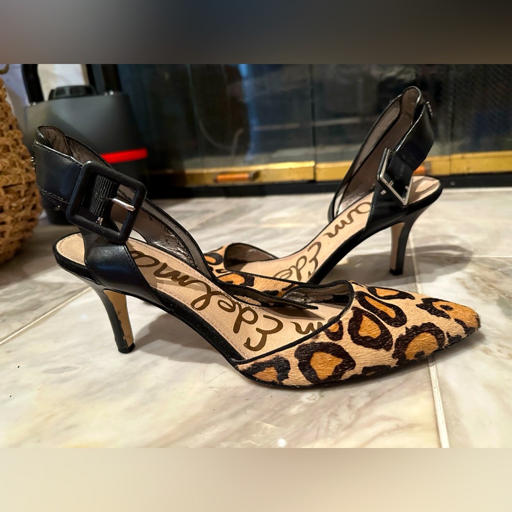 *Kitten Heel* Sam Edelman cheetah print heels! Size 8